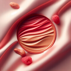 Fototapeta premium Rose Petal Flow: Premium Material Design with Soft Pattern and Delicate Surface Elements in Pink Tones