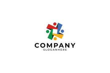Fototapeta premium Community People Logo