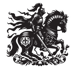 knight vector silhouette
