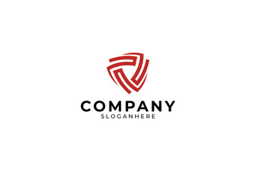 Letter V Shield Logo