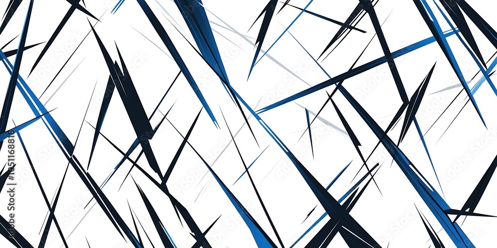 Poster a seamless pattern with digital blue and black lines, their colors creating an abstract tech-inspire