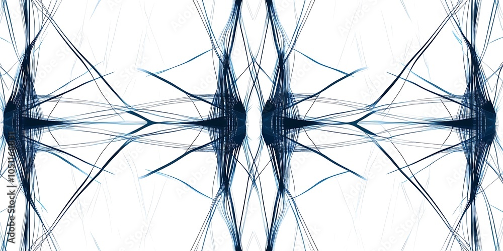 Poster a seamless pattern with digital blue and black lines, their colors creating an abstract tech-inspire