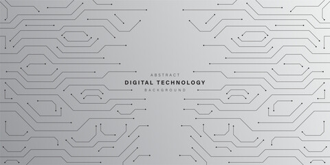 Grey abstract technology background. business technology communication. Hi tech digital connection. high tech. science. modern technology business concept. futuristic background. vector illustration