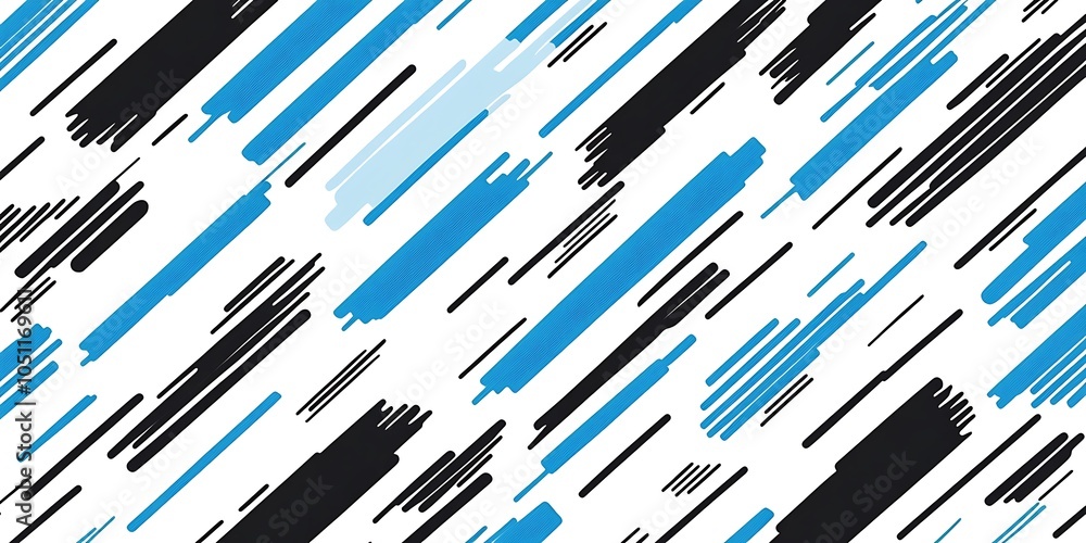 Poster a seamless pattern with digital blue and black lines, their colors creating an abstract tech-inspire