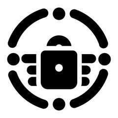 Obraz premium Cybersecurity icons in black and white, depicting various digital security concepts, including shields, locks, data networks, and privacy symbols. Ideal for use in tech.