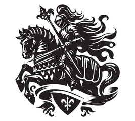 knight vector silhouette