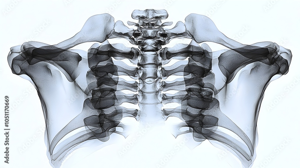 Poster detailed x ray scan detecting bone fracture injury on isolated white background with flat design sty