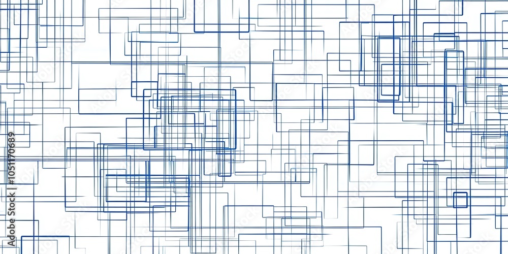 Poster a seamless pattern with digital blue and black lines, their colors creating an abstract tech-inspire