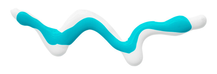 Light blue watercolor drop zigzag isolated on transparent background