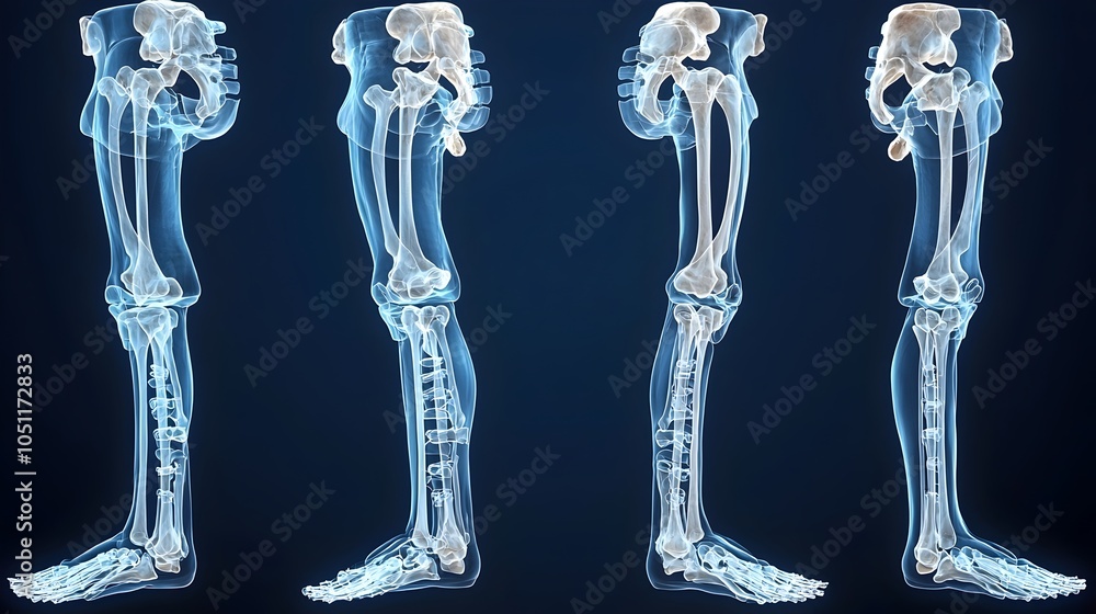 Poster x ray image detecting bone abnormalities fractures or osteoporosis on isolated white background with