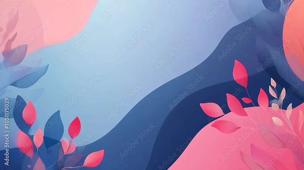 Poster abstract pink and red smoke background created soft pastel green abstract wave background. elegant a