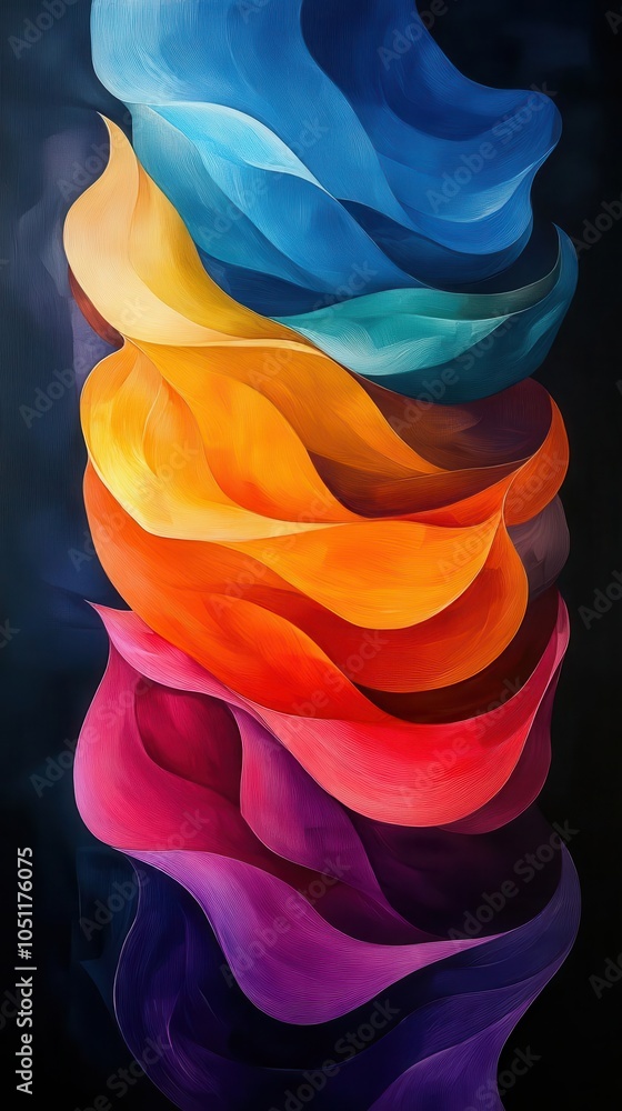 Wall mural colorful abstract lines sweep across the canvas creating a dynamic header illustration the vivid hue