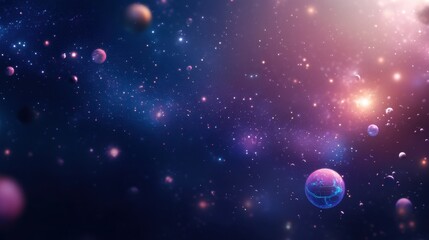 Fototapeta premium Cosmic Scene of Space Exploration with AI Navigation