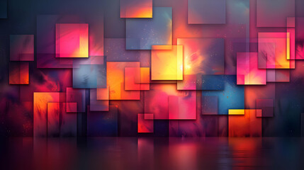 Abstract Background with Bright Colors and Square Shapes