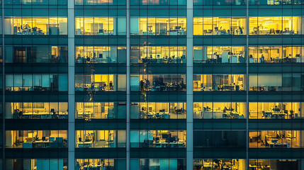  Place for adding text or design  Blurred office building set against a background. with copy space image