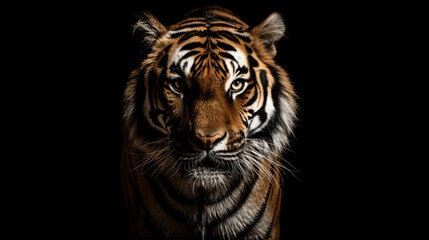 Fototapeta premium tiger on black