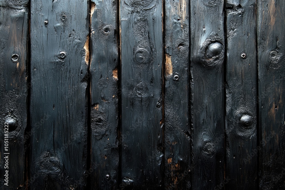 Poster dark wood plank texture with knots. this image is perfect for adding a rustic and grunge touch to yo