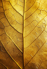 Laub  Yellow leaf texture, close-up. Abstract nature background  intricate golden beauty


