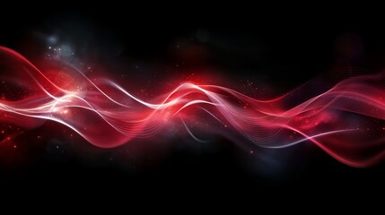Obraz premium Abstract red wave background, a dynamic and energetic visual for modern design flowing,