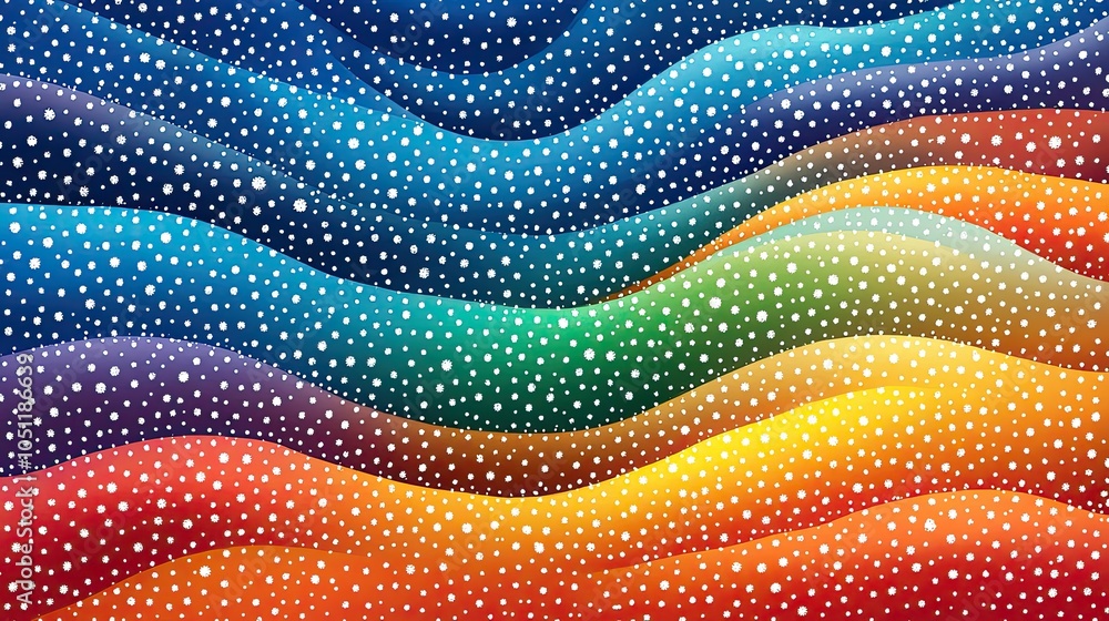 Poster abstract colorful wave background. perfect for designs requiring a whimsical and colorful backdrop.