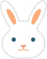 Obraz premium Rabbit Animal Head Illustration 