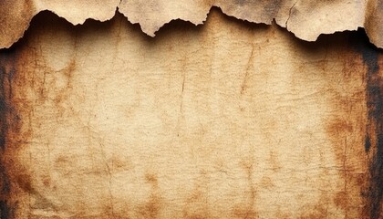 Fototapeta premium Old, burnt paper with a torn edge. Great for adding a vintage feel to designs.