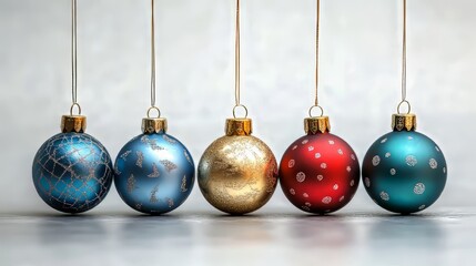 Festive Christmas Baubles in a Minimalist Arrangement
