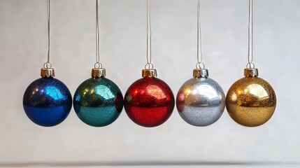 Festive Christmas Baubles in a Minimalist Arrangement