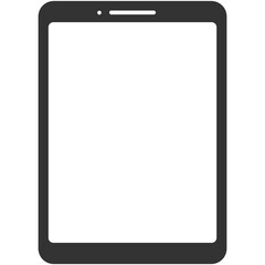 black silhouette tablet icon