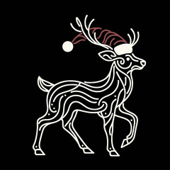 Festive Reindeer Embracing the Spirit of the Holidays with Joyous Cheer and Playfulness