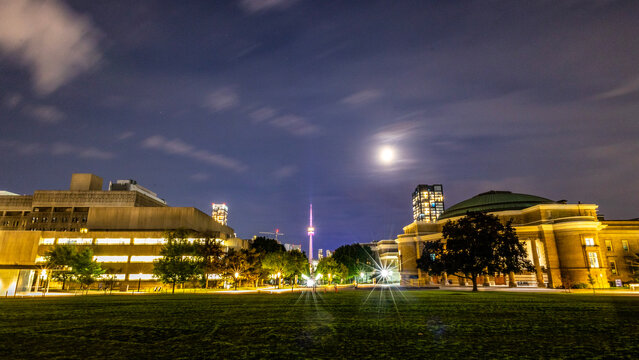 University of Toronto campus at night
