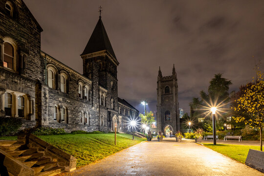 University of Toronto campus at night