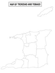 Fototapeta premium American Countries Geography Political map. Political map of country with capital, province or state capital, major cities and town.