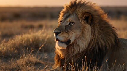 With piercing eyes and a mane of fury, the lion moves like a shadow of raw power.