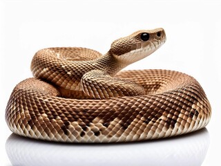 Fototapeta premium Rattlesnake isolated on white background 