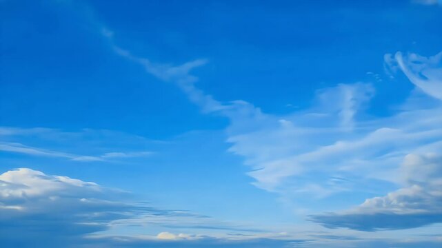 stunning 4K timelapse showcases dynamic blue sky graceful cloud choreography capturing essence nature ather mesmerizing loop background time lapse sunset sunrise sun fast speed horizon dusk dawn