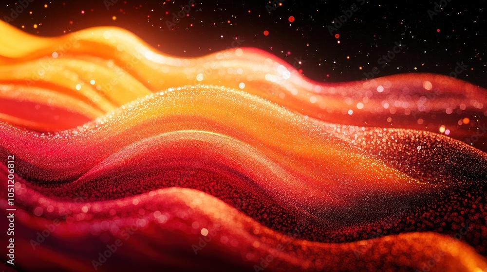 Aufkleber mesmerizing color gradient background that smoothly transitions from bold red to radiant orange,