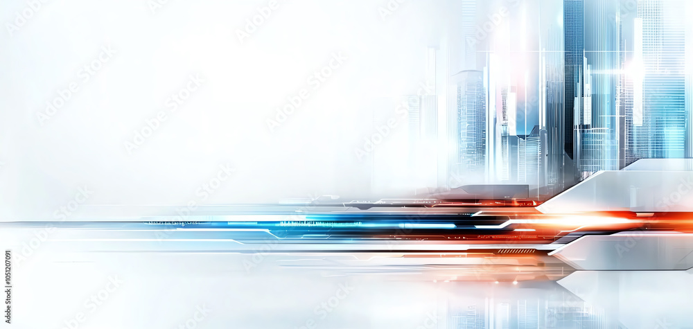 Poster exploring the future a futuristic blueprint design showcasing advanced digital concepts and urban la
