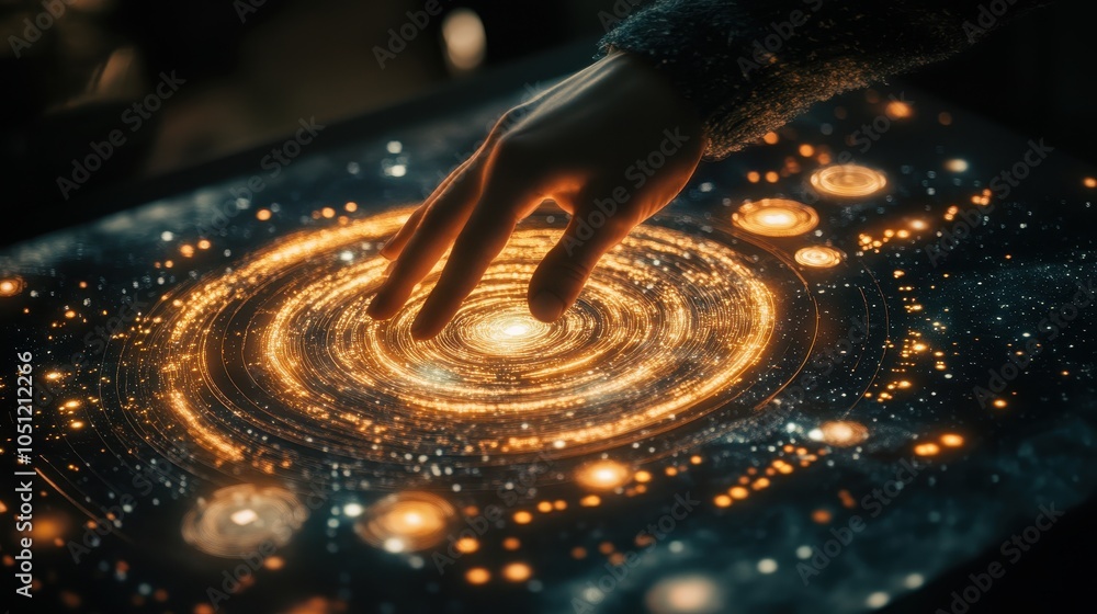 Poster holographic map interaction with touch technology
