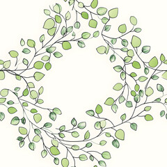 Obraz premium Whimsical Floral and Foliage Designs seamless pattern: Playful Doodles, Geometric Leaves, and Elegant Wildflowers in Bold and Soft Color Palettes.