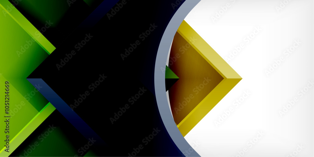 Poster Geometric design abstract background - circles and triangles