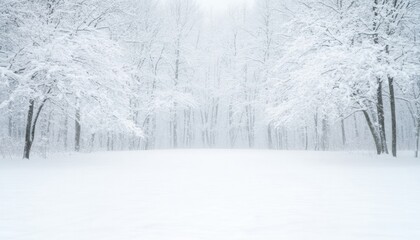 Obraz premium Tranquil Snowy Forest Ideal Winter Scenery for Christmas and New Years Holiday Celebrations