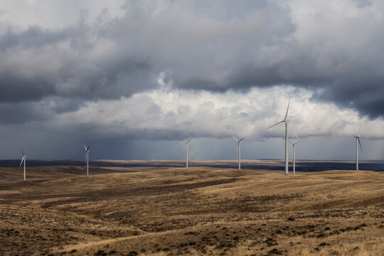 Glenrock Wyoming Wind Farm Landscape