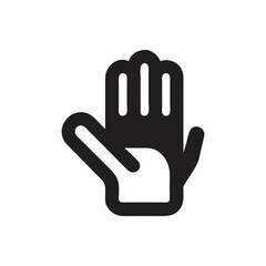 Hand Stop Icon on white background