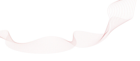 Fototapeta premium Abstract vector wavy lines flowing smooth curve gold gradient color on transparent background in concept of luxury, technology, science, music, modern, banner, poster, flyer. vector illustration