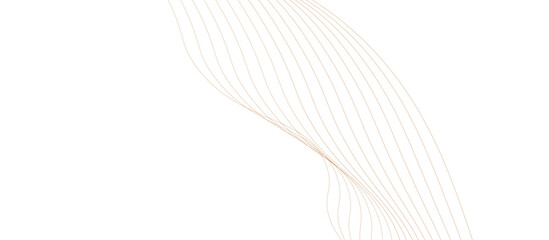 Abstract vector wavy lines flowing smooth curve gold gradient color on transparent background in concept of luxury, technology, science, music, modern, banner, poster, flyer. vector illustration