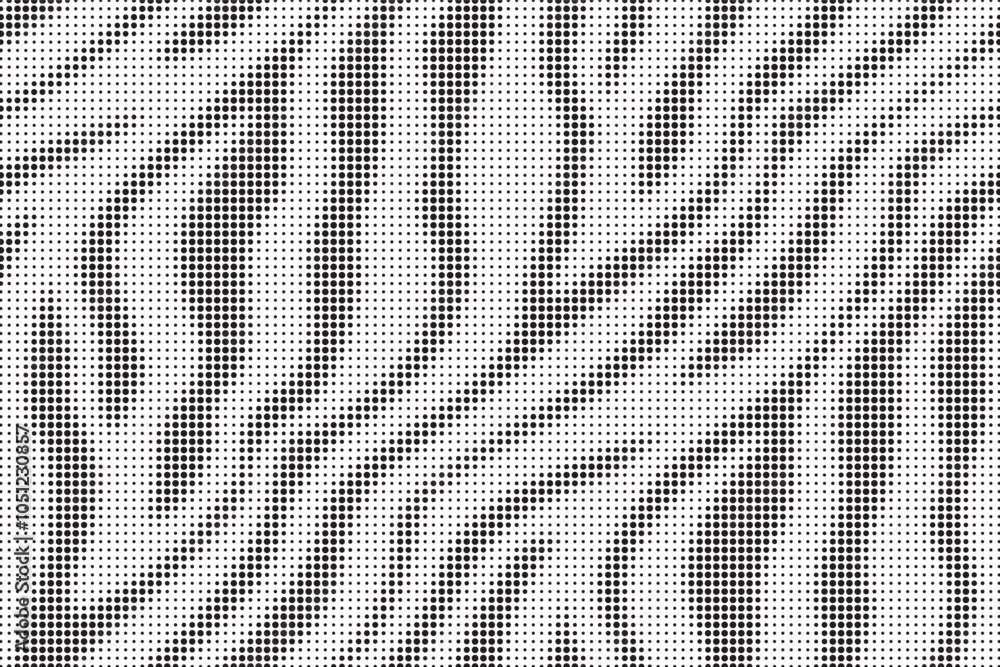 Aufkleber Halftone trendy zebra skin pattern background vector. Animal fur dotted vector background. Abstract seamless zebra stripe pattern.