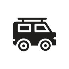 RV Motorhome Icon on white background