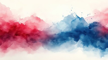 soft watercolor background featuring the vintage American flag, with subtle shades of red, white, and blue.illustration