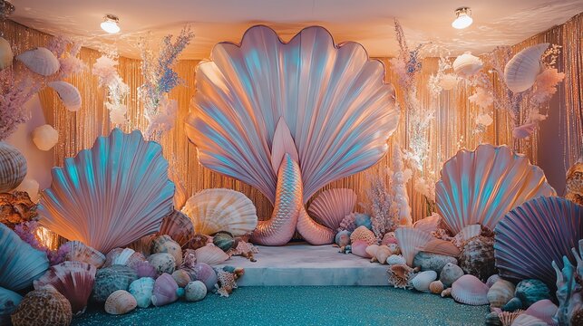 Underwater wonderland a magical shell-themed display for events